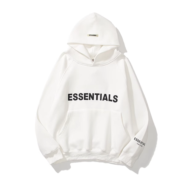 ESSENTIALS WHITE HOODIE