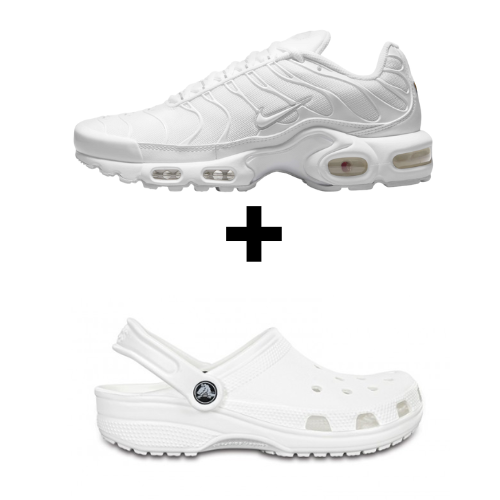 WHITE TNS + WHITE CROCS BUNDLE