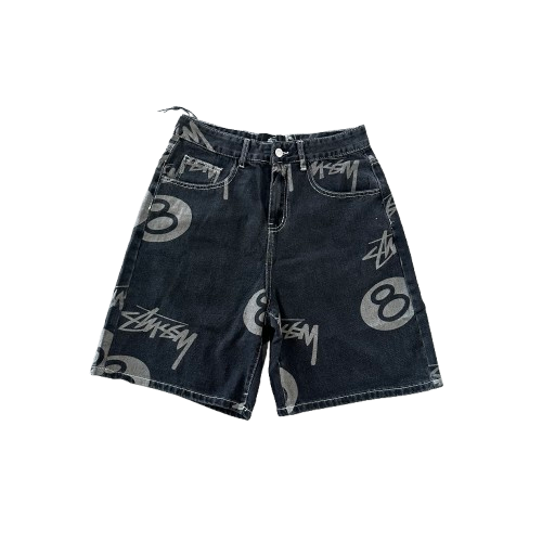 STUSSY BLACK SHORT JEANS
