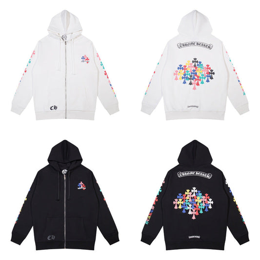 CHROME HEARTS RAINBOW CROSS BACK ZIPUP