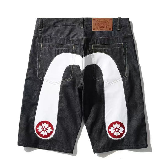 EVISU WHITE TAIL JORTS
