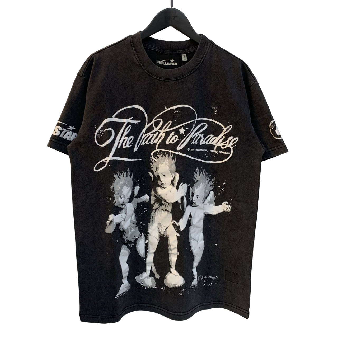 HELLSTAR P2P CURSIVE BLACK SHIRT