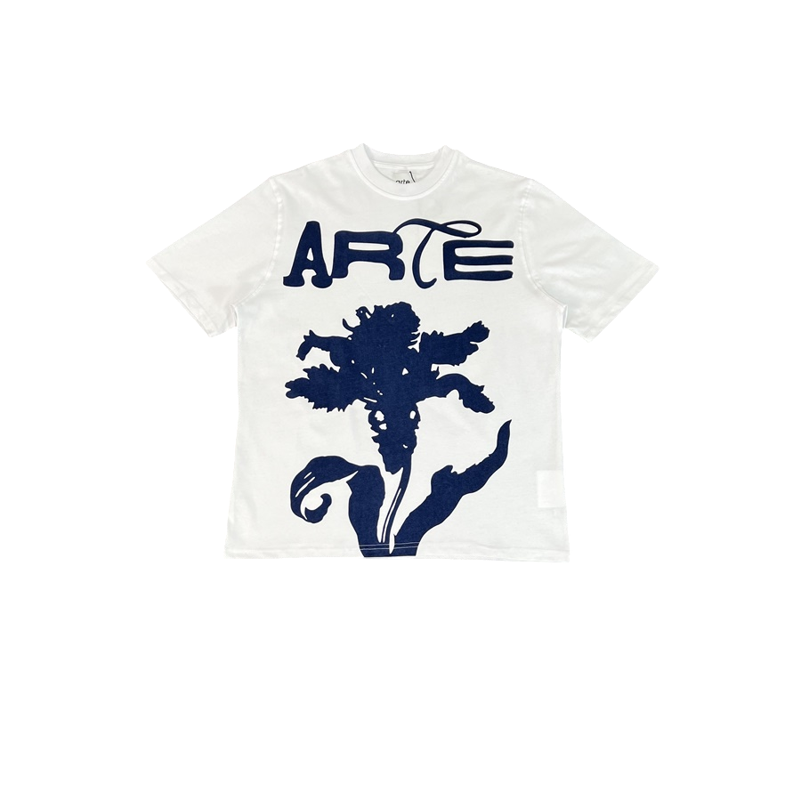 ARTE WHITE BLUE FLOWER SHIRT