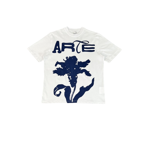 ARTE WHITE BLUE FLOWER SHIRT