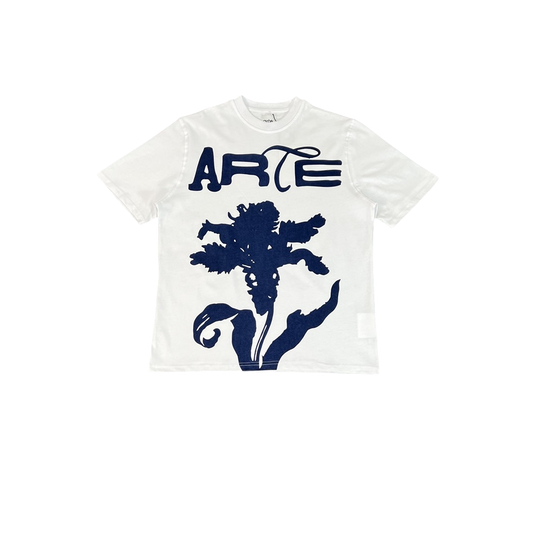ARTE WHITE BLUE FLOWER SHIRT