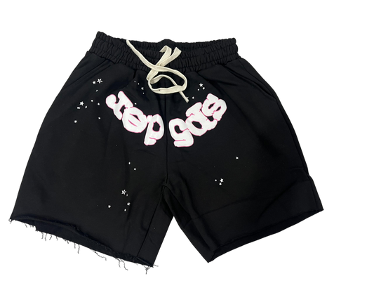 SP5DER BLACK SHORTS