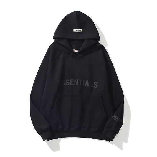 ESSENTIALS BLACK HOODIE