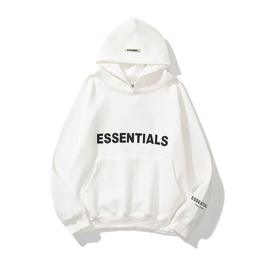 ESSENTIALS WHITE HOODIE