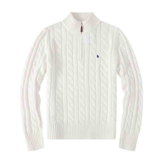 RALPH LAUREN EMBROIDERED SWEATER WHITE