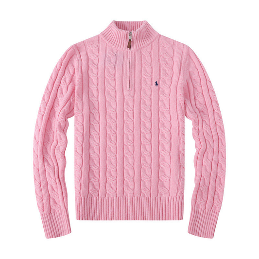 RALPH LAUREN EMBROIDERED SWEATER PINK
