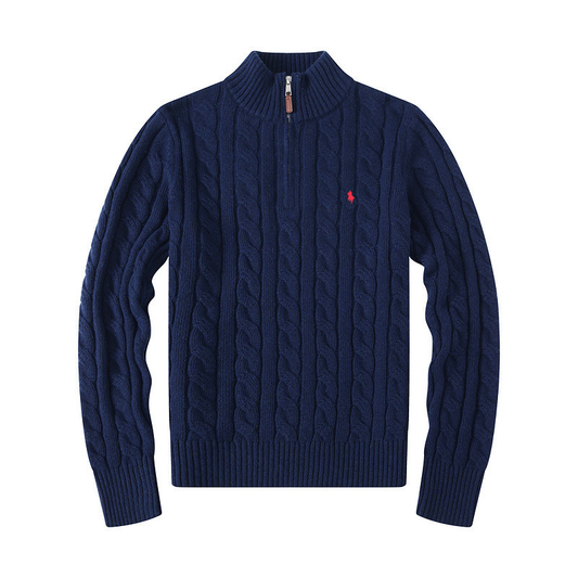 RALPH LAUREN EMBROIDERED SWEATER NAVY BLUE