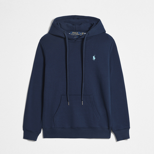 RALPH LAUREN HOODIE NAVY BLUE WHITE LOGO