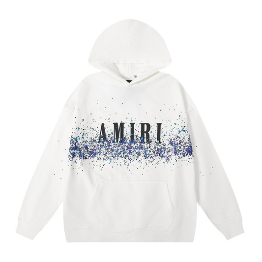AMIRI SPLATTER WHITE HOODIE