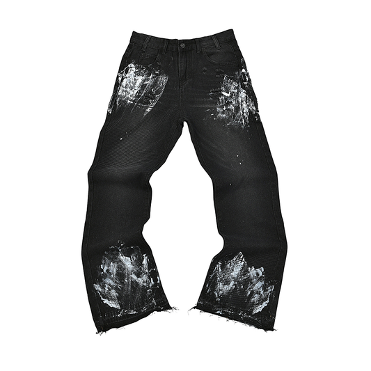 GALLERY DEPT. WHITE INK SPLASHED JEANS