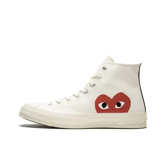 CDG X CONVERSE HIGHTOPS BEIGE
